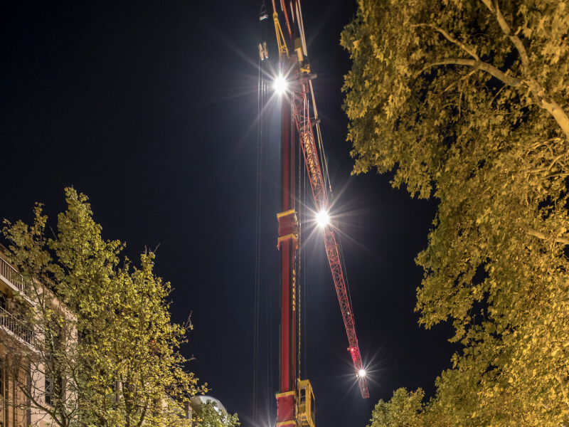 Turndrehkran mit Beleuchtung