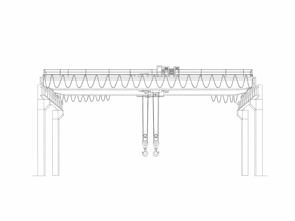 Zeichnung eines Brückenkrans
